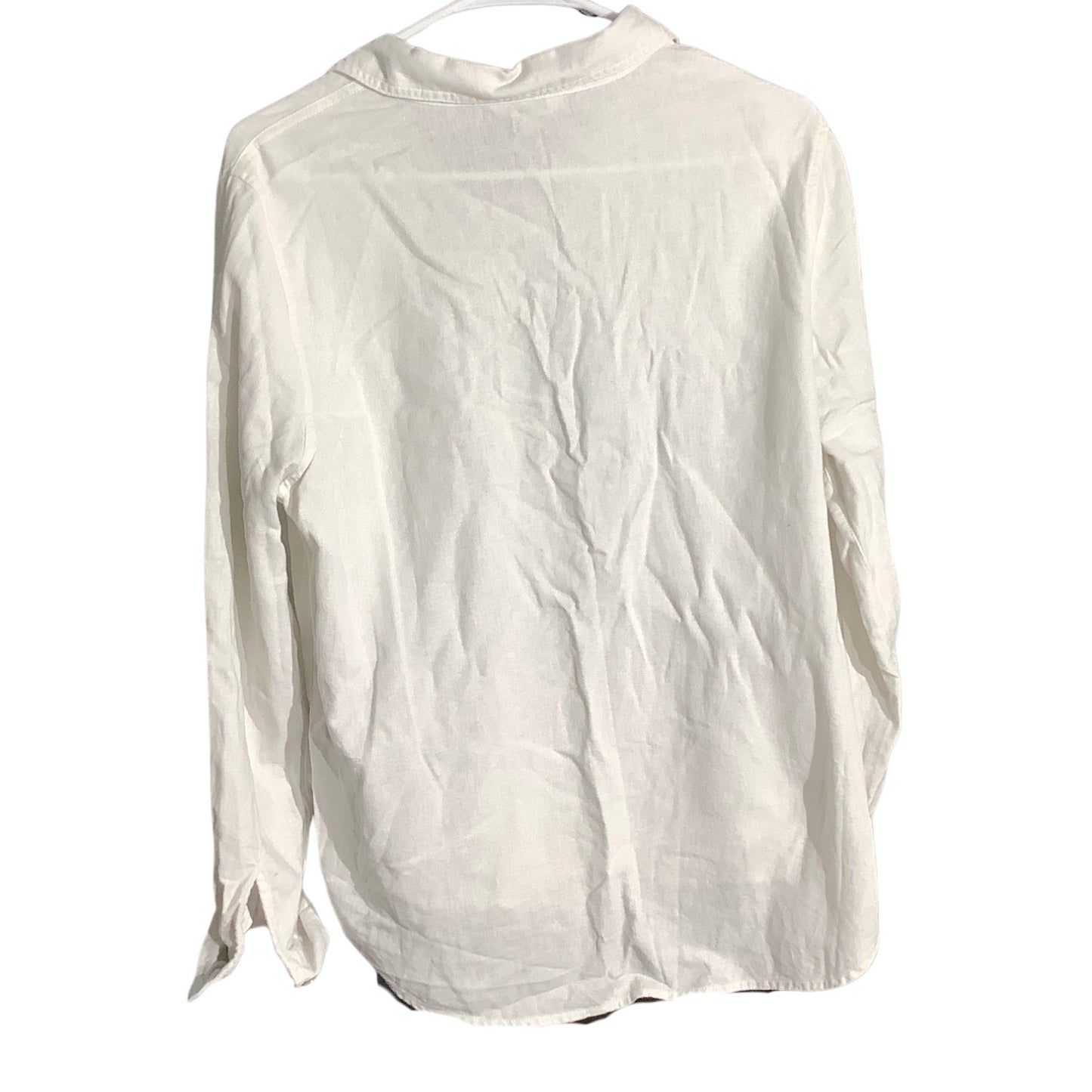 Orvis Linen Blend Button Down Shirt Women’s Medium — Collared, Casual, Coastal