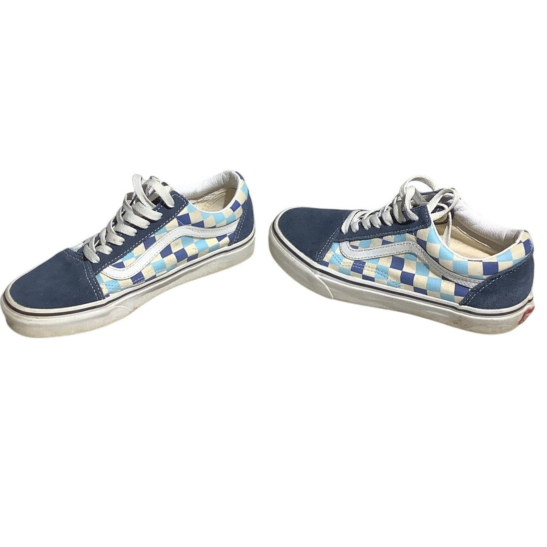 Vans Old Skool Shoes Size 6 Men / 7.5 Women — Blue Topaz, Checkerboard, Skate