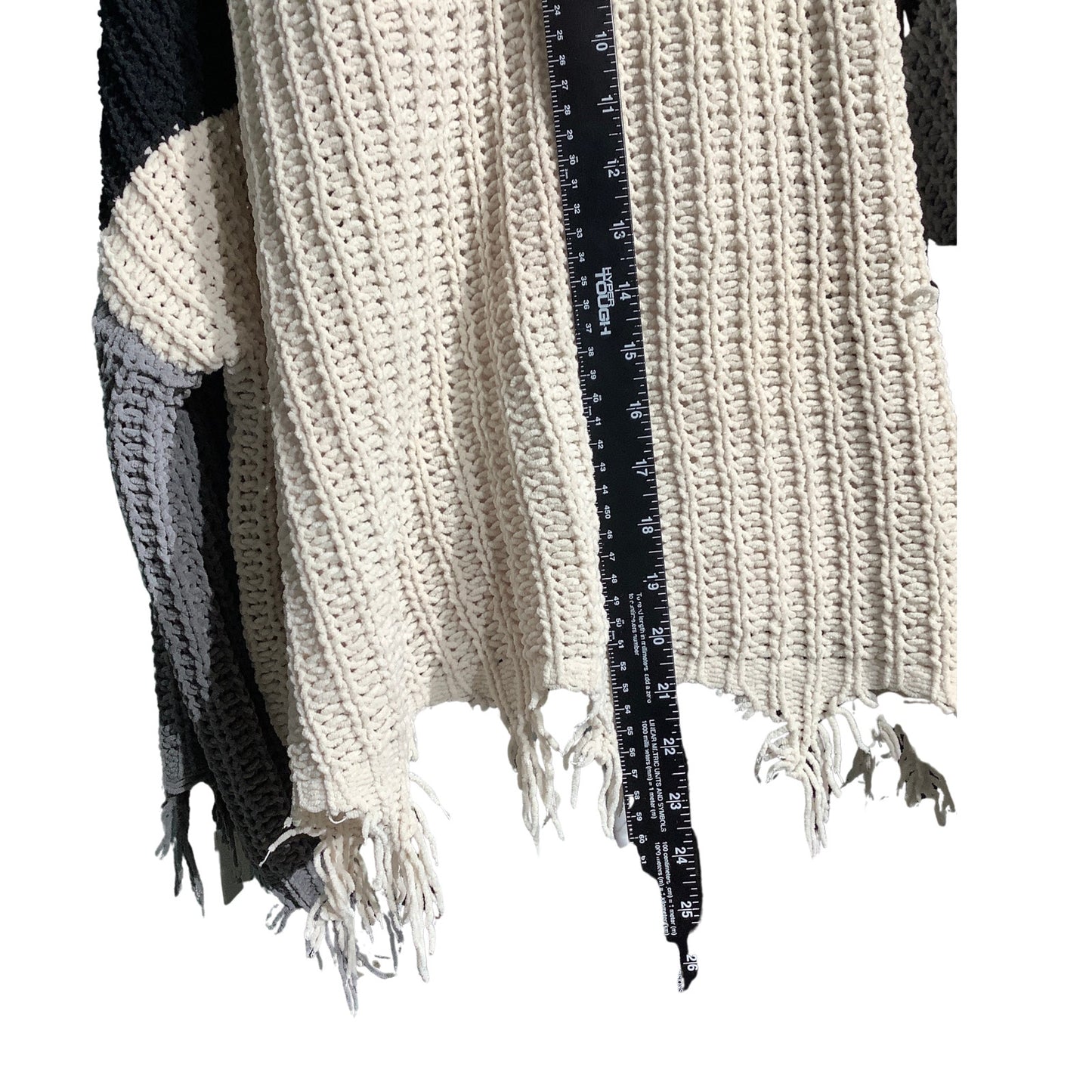 POL Colorblock Turtleneck Poncho Sweater Women S — Oversized, Boho, Cozy