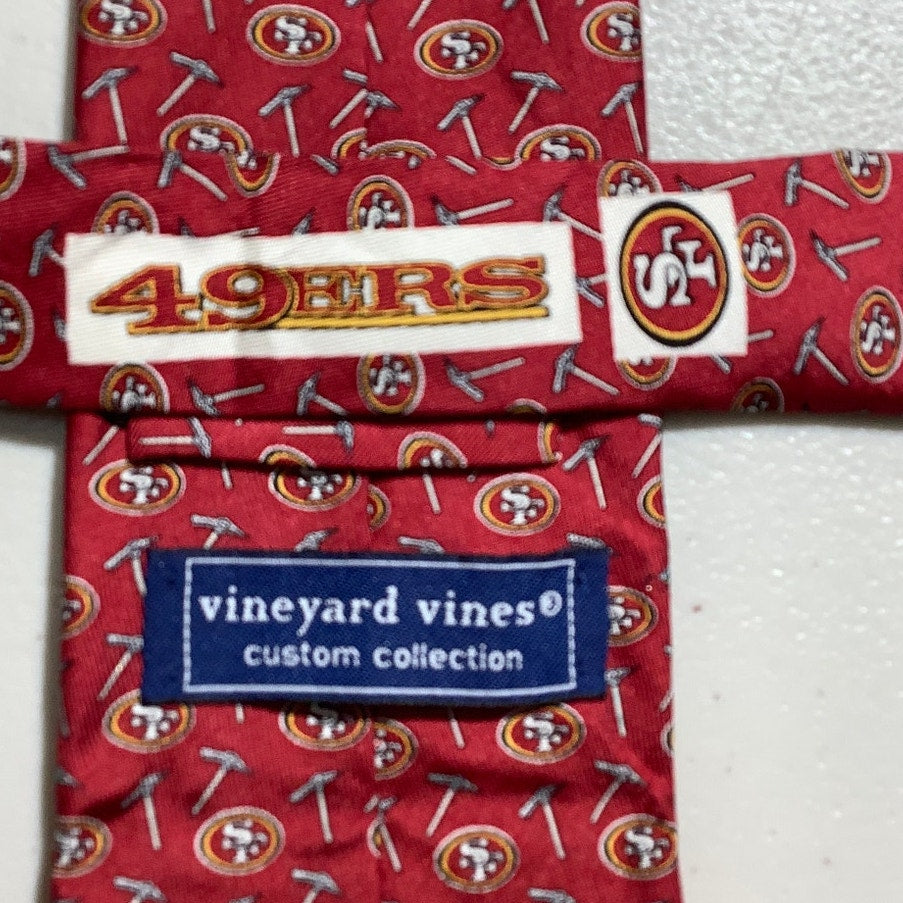 Vineyard Vines San Francisco 49ers NFL Silk Tie Red — Sports, Logo, Classic