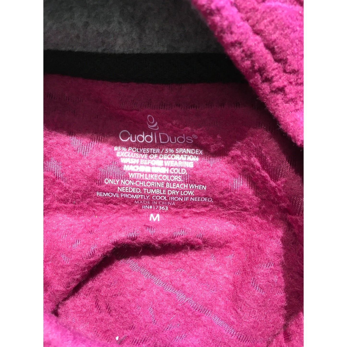 Cuddl Duds Magenta Fleece 1/4 Zip Pullover Size M - Cozy, Casual, Athleisure