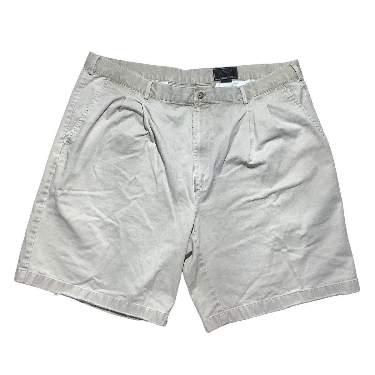 Greg Norman Men’s 42W Light Khaki 100% Cotton Golf Shorts —Casual, Chino, Preppy
