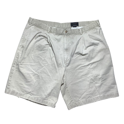Greg Norman Men’s 42W Light Khaki 100% Cotton Golf Shorts —Casual, Chino, Preppy