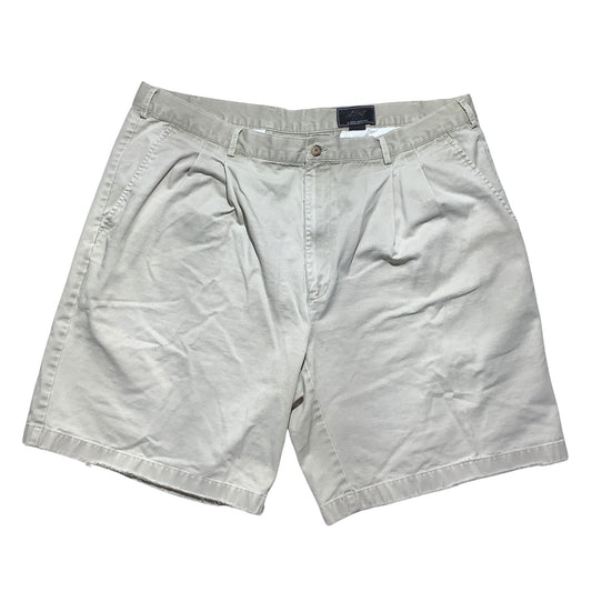 Greg Norman Men’s 42W Light Khaki 100% Cotton Golf Shorts —Casual, Chino, Preppy