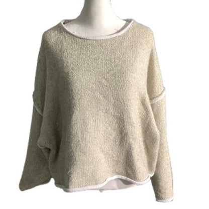 POL Light Tan Knit Cropped Top Women’s Size S/M — Boho, Casual, Textured