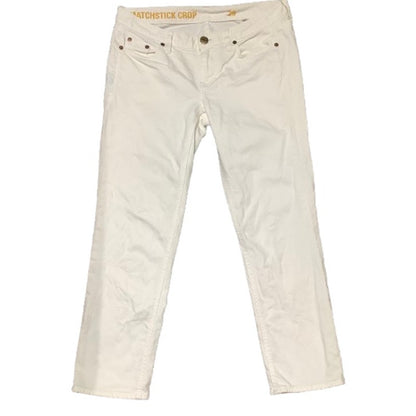 J.Crew White Matchstick Crop Jeans Size 29 - Minimalist, Slim Fit, Versatile