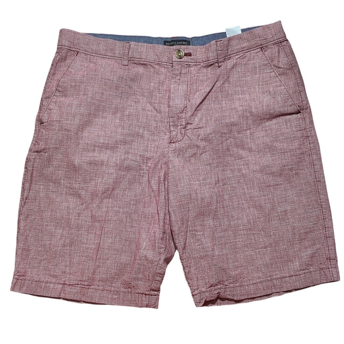 Banana Republic Emerson Shorts, Burgundy, Men’s Size 36 — Casual, Chino, Cotton