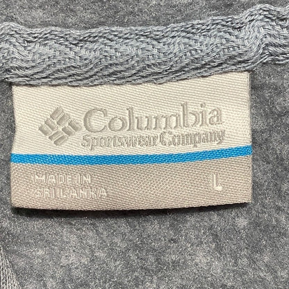 Columbia Light Gray Logo Fleece Hoodie Men’s Large — Outdoor, Athleisure, Casual