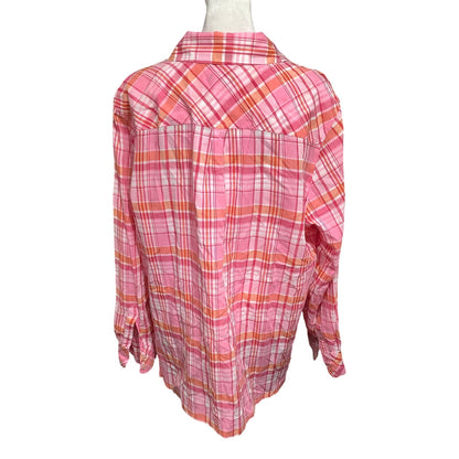 Talbots Plaid Button-Up Shirt Size XL - Preppy, Classic, Casual