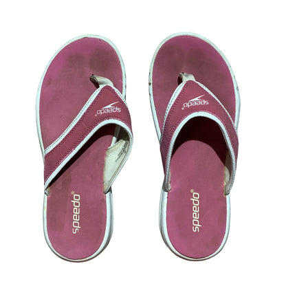 Speedo Pink White Flip Flops Women’s Size 7 — Beach, Swim, Coastal
