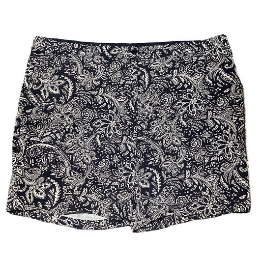 Talbots Women's Plus Size 20W Weekend Shorts - Navy Paisley, Casual, Comfortable