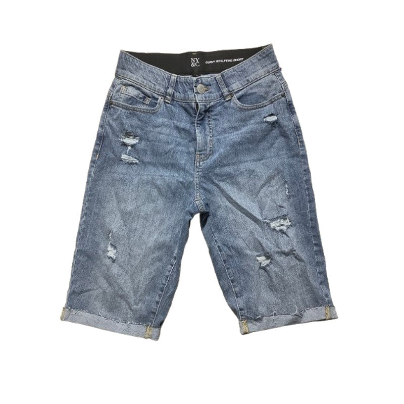 NY&C Curvy Sculpting Shorts Women’s Size 12 – Distressed, Denim, Casual