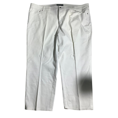 Lauren Ralph Lauren Cropped Jeans, White, Women’s 22W — Classic Straight, Casual