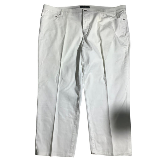 Lauren Ralph Lauren Cropped Jeans, White, Women’s 22W — Classic Straight, Casual