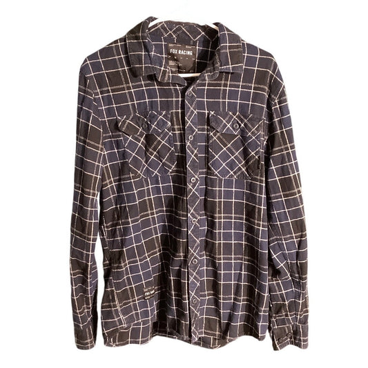 Fox Racing Flannel Shirt Men’s Size M – Casual, Collared, 100% Cotton
