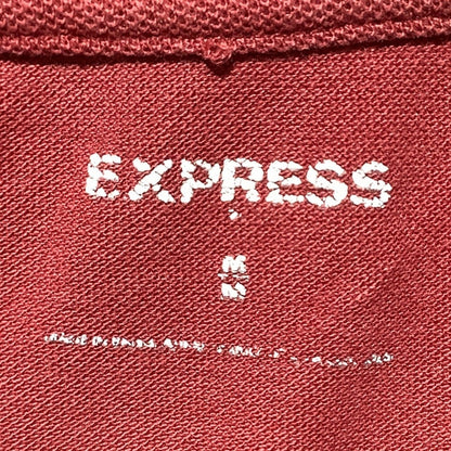 Express Men’s Polo Medium Maroon 100% Cotton Lion — Preppy, Classic, Casual