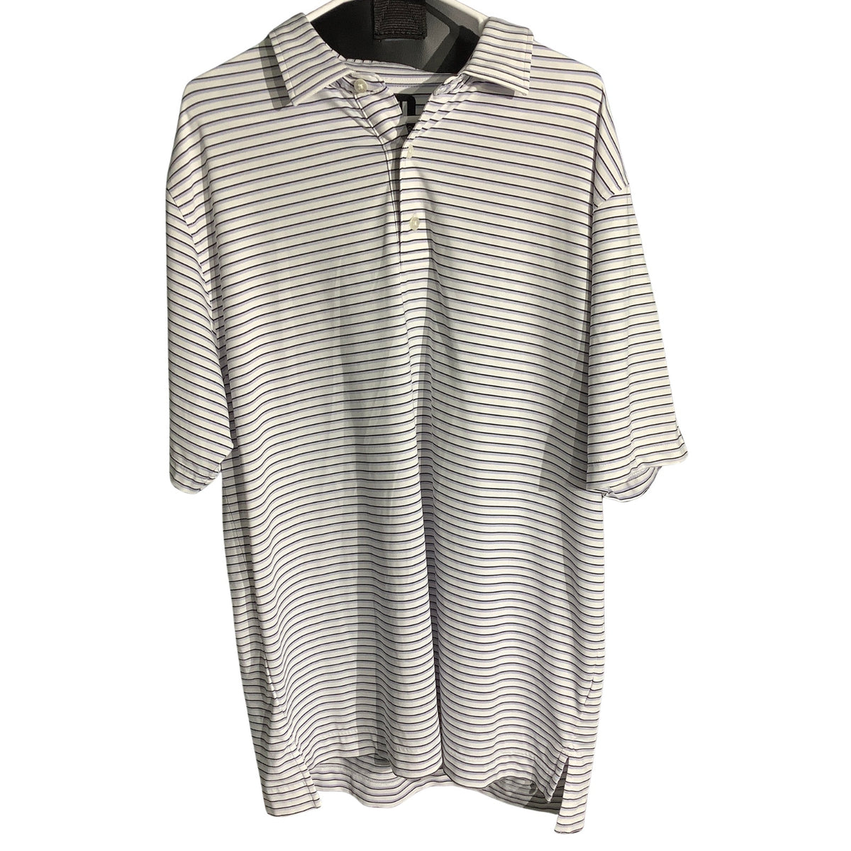 FootJoy Men’s XL Striped Golf Performance Polo — Preppy, Sporty, Classic