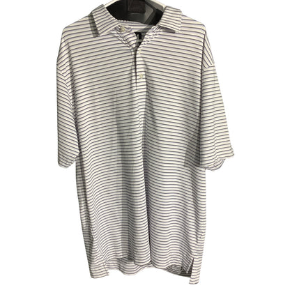FootJoy Men’s XL Striped Golf Performance Polo — Preppy, Sporty, Classic