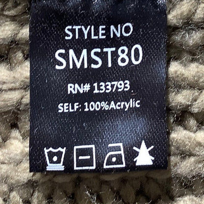 POL Olive Green Chunky Knit Hoodie Sweater Women S — Oversized, Cozy, Boho