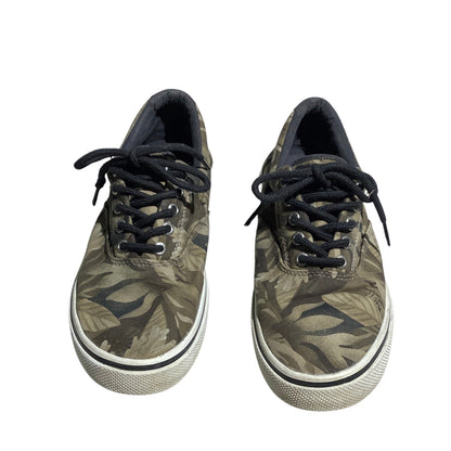 Sperry Leaf Pattern Canvas Sneakers Men 8.5 — Casual, Memory Foam, Boat Style