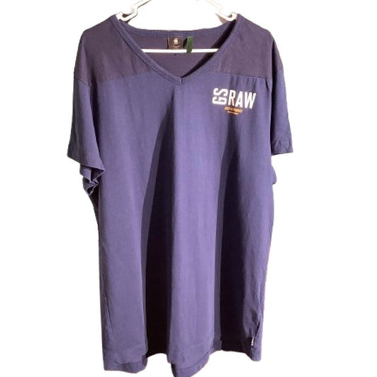G-Star Raw Loose Fit V-Neck T-Shirt Men’s XXL — Streetwear, Graphic Tee, Casual