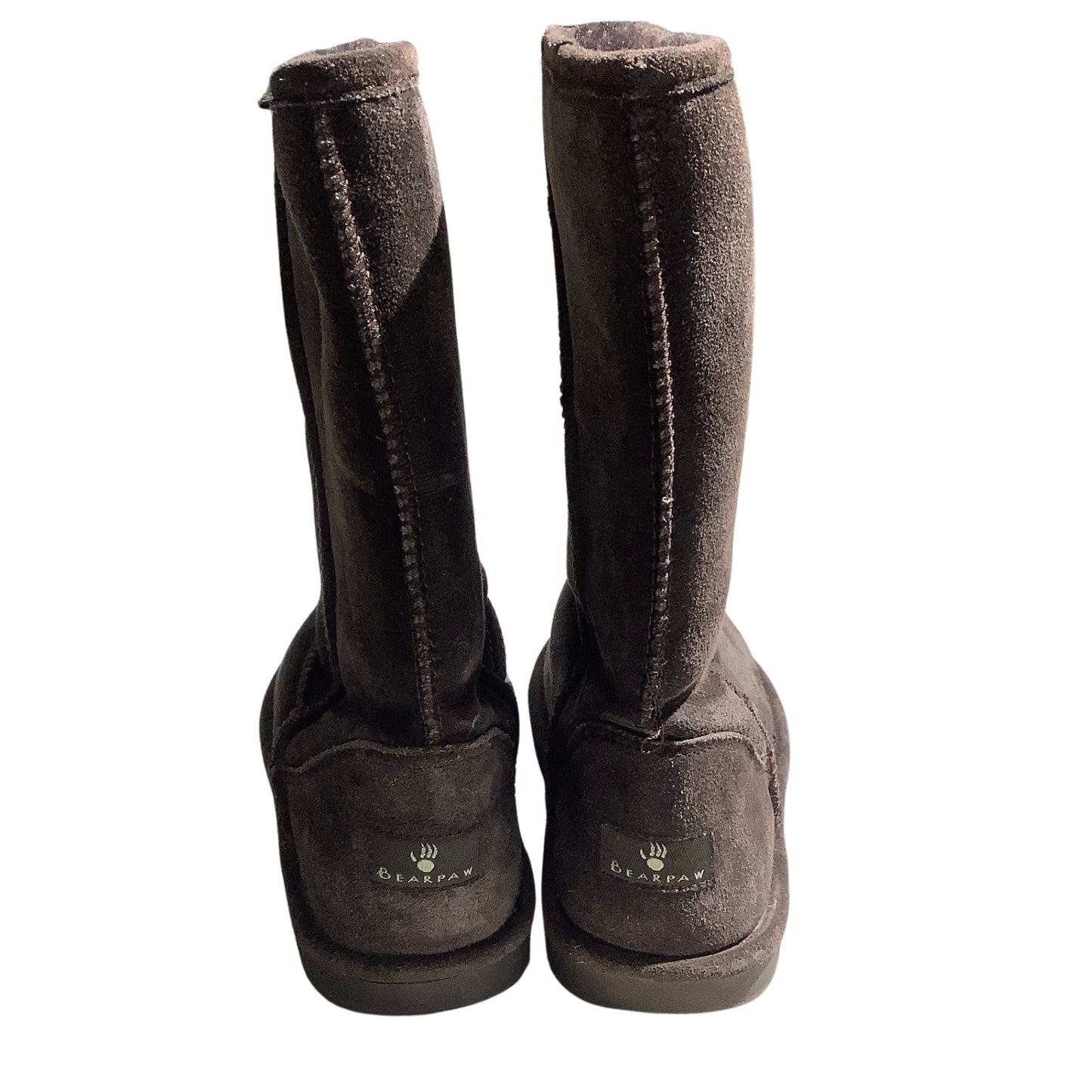 Bearpaw Sheepskin Lined Suede Boots Dark Brown Women’s 9 — Winter, Cozy, Casual