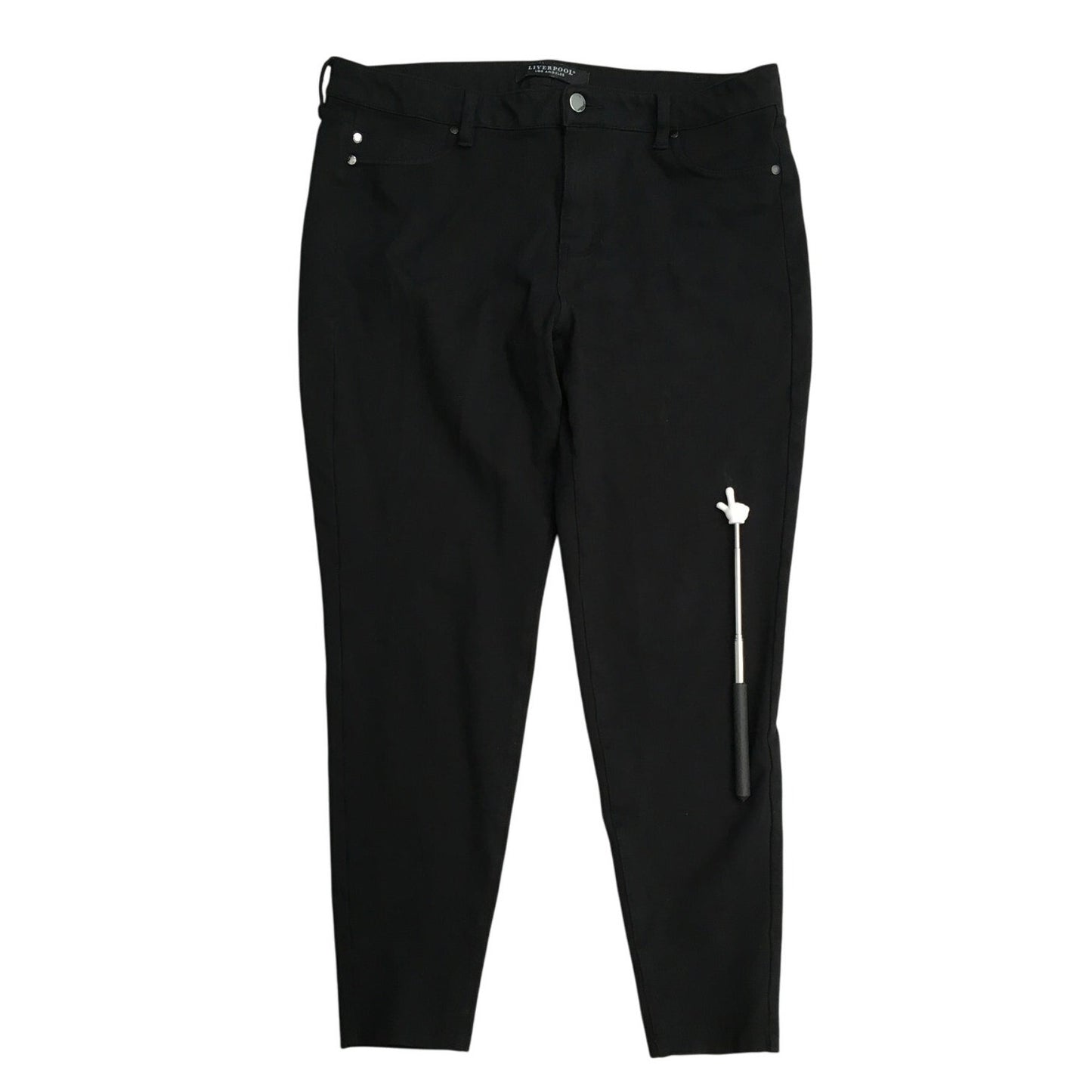 Liverpool Black Mid-Rise Cropped Pants  Size 14- Minimalist, Classic, Versatile