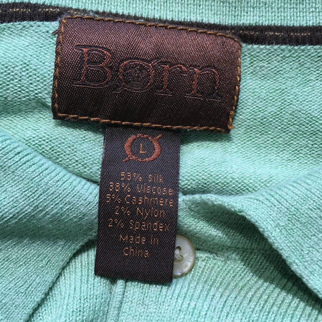 Born Polo Sweater Mens LG - Minimalist, Preppy, Softcore