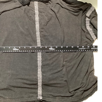 POL Black Embroidered V-Neck Long Sleeve Top Women’s Size S— Boho, Casual, Flowy