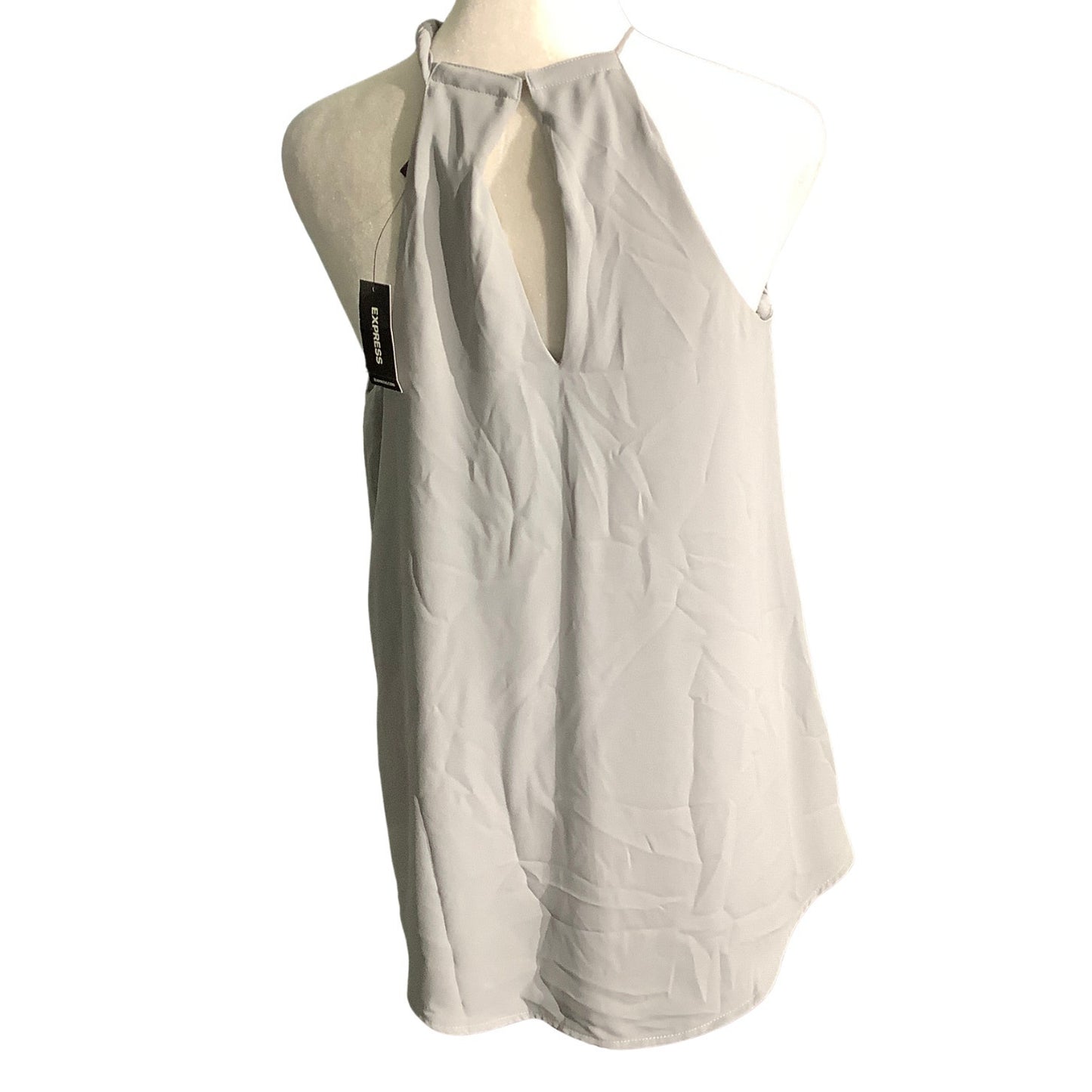 Express Light Gray Draped Tank Top Women’s Size S NWT — Minimalist, Dressy, Chic