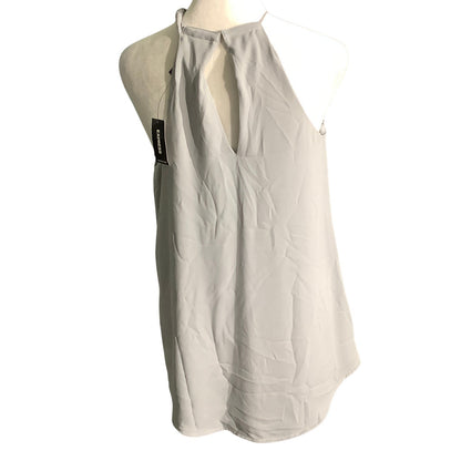 Express Light Gray Draped Tank Top Women’s Size S NWT — Minimalist, Dressy, Chic