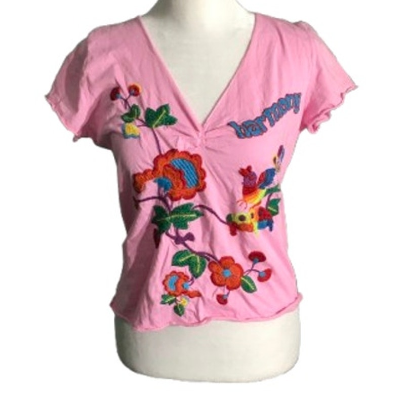 Johnny Was Harmony V-Neck Top Size S – Boho, Cottagecore, Feminine