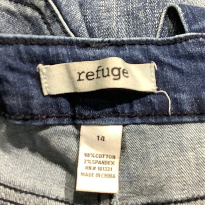 Refuge Dark Denim Overalls Women’s Size 14 – Distressed, Casual, Relaxed