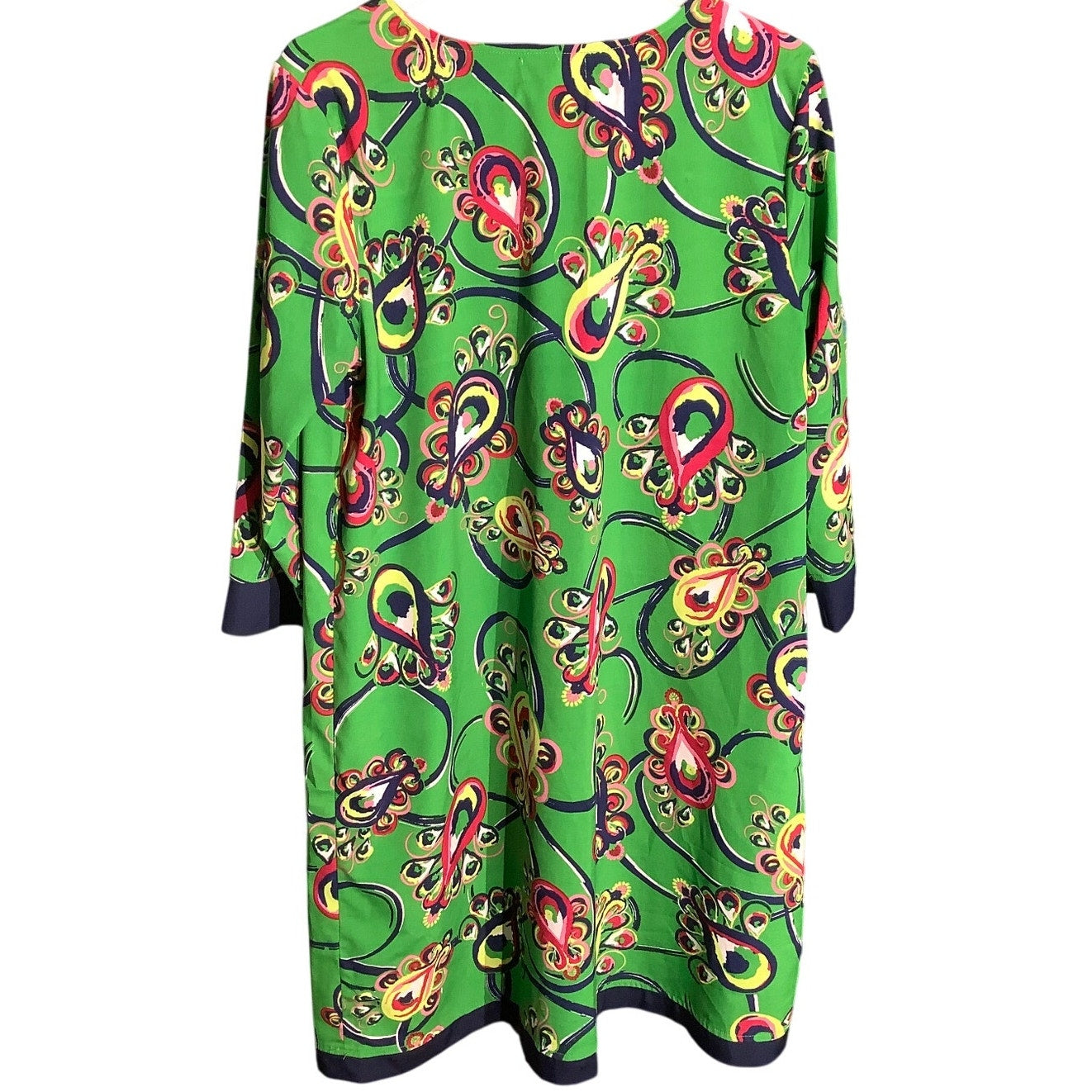 Buckhead Betties Green Floral Sheath Dress Women’s LG – Resort, Boho, Cover-Up