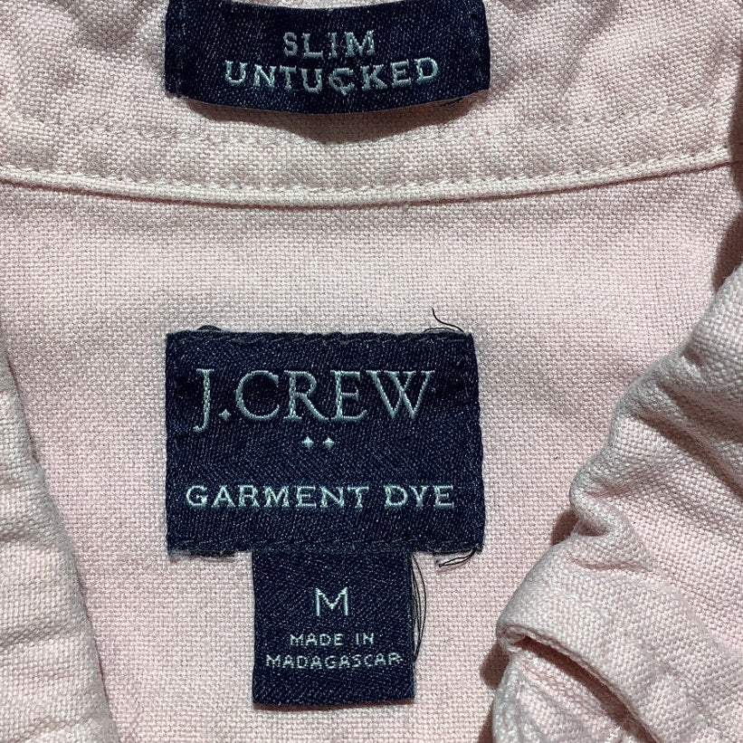 J.Crew Light Pink Slim Untucked Shirt Men’s M — Preppy, Coastal, Classic