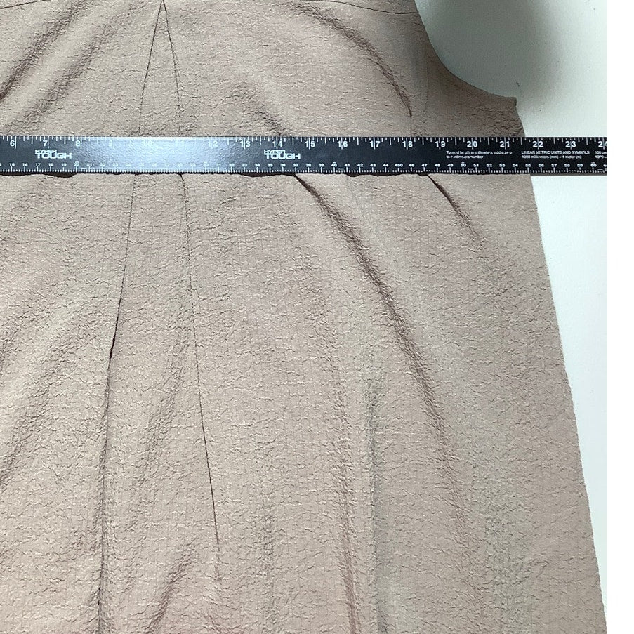 Ali Miles Brown Textured Sleeveless Top Women’s XL — Button Front, Casual, Artsy