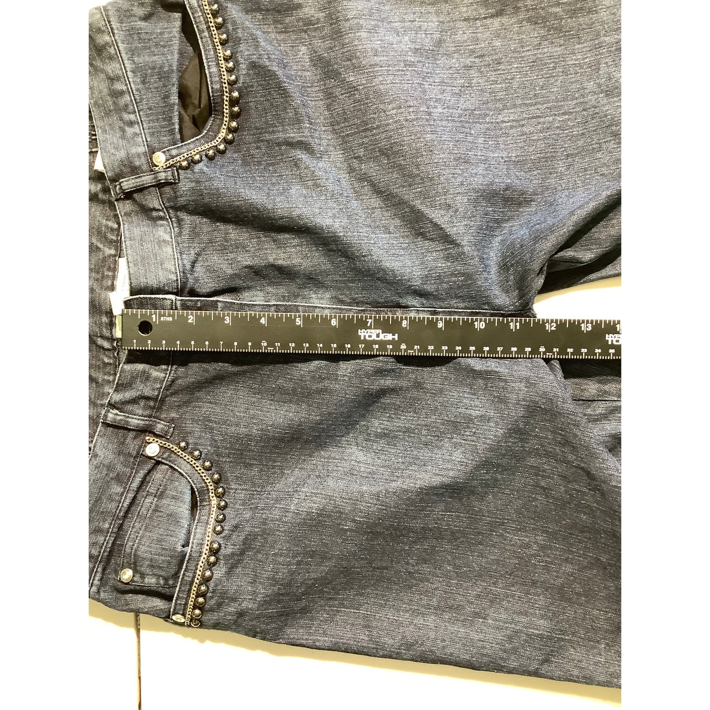JM Collection Blue Denim Pants Women’s Sz 14 - Elegant, Comfortable, Embellished