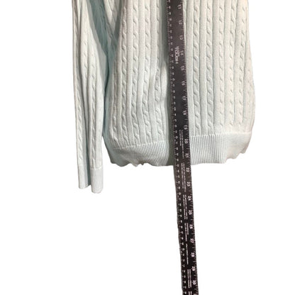 Kim Rogers Petite Cable Knit Sweater Women’s Size M — Classic, Casual, Cotton