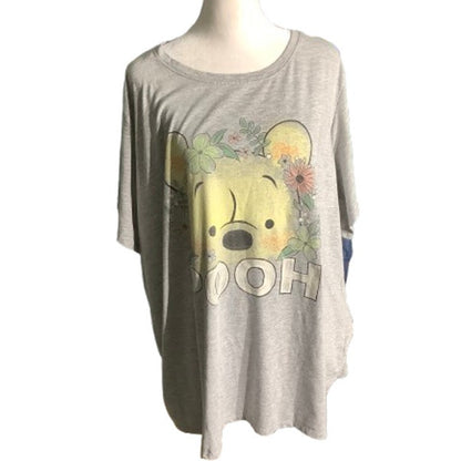 Disney Winnie the Pooh Graphic T-Shirt Women’s 3X — Plus Size, Floral, Casual