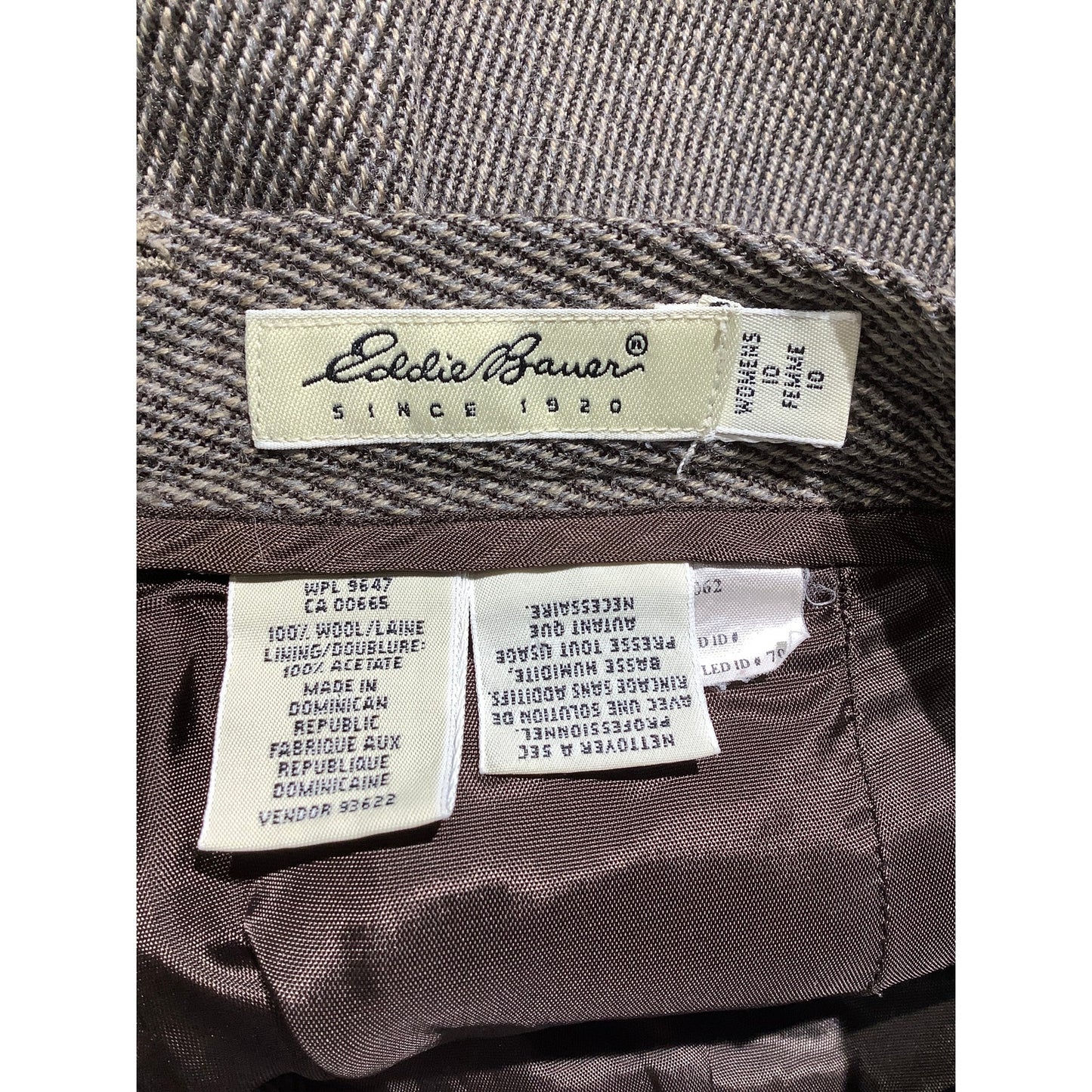 Eddie Bauer Wool Dress Slacks Women’s Size 10 — 100% Wool, Tailored, Classic