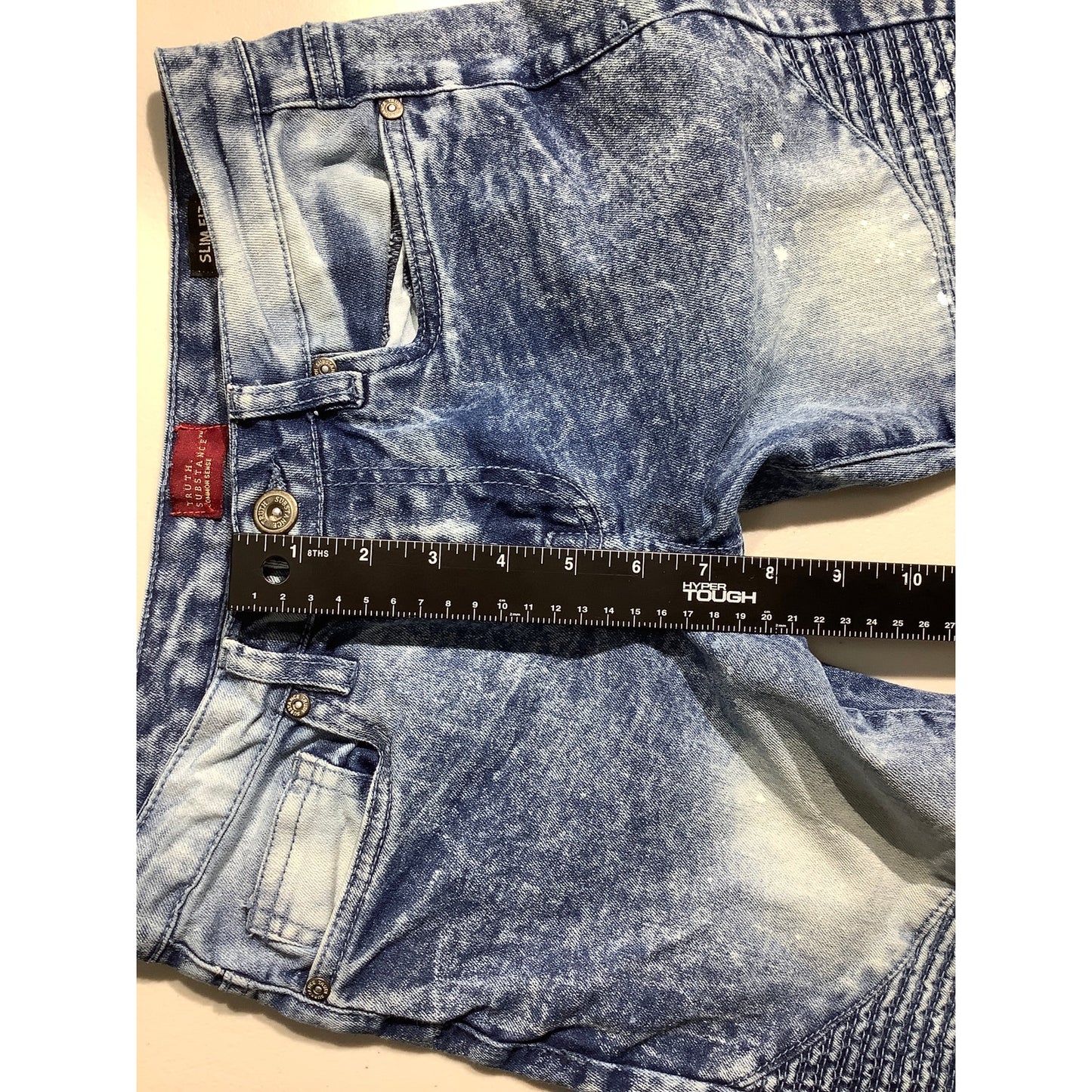 Truth Substance Kids Acid Wash Jeans Size 10 – Slim Fit, Moto, Distressed