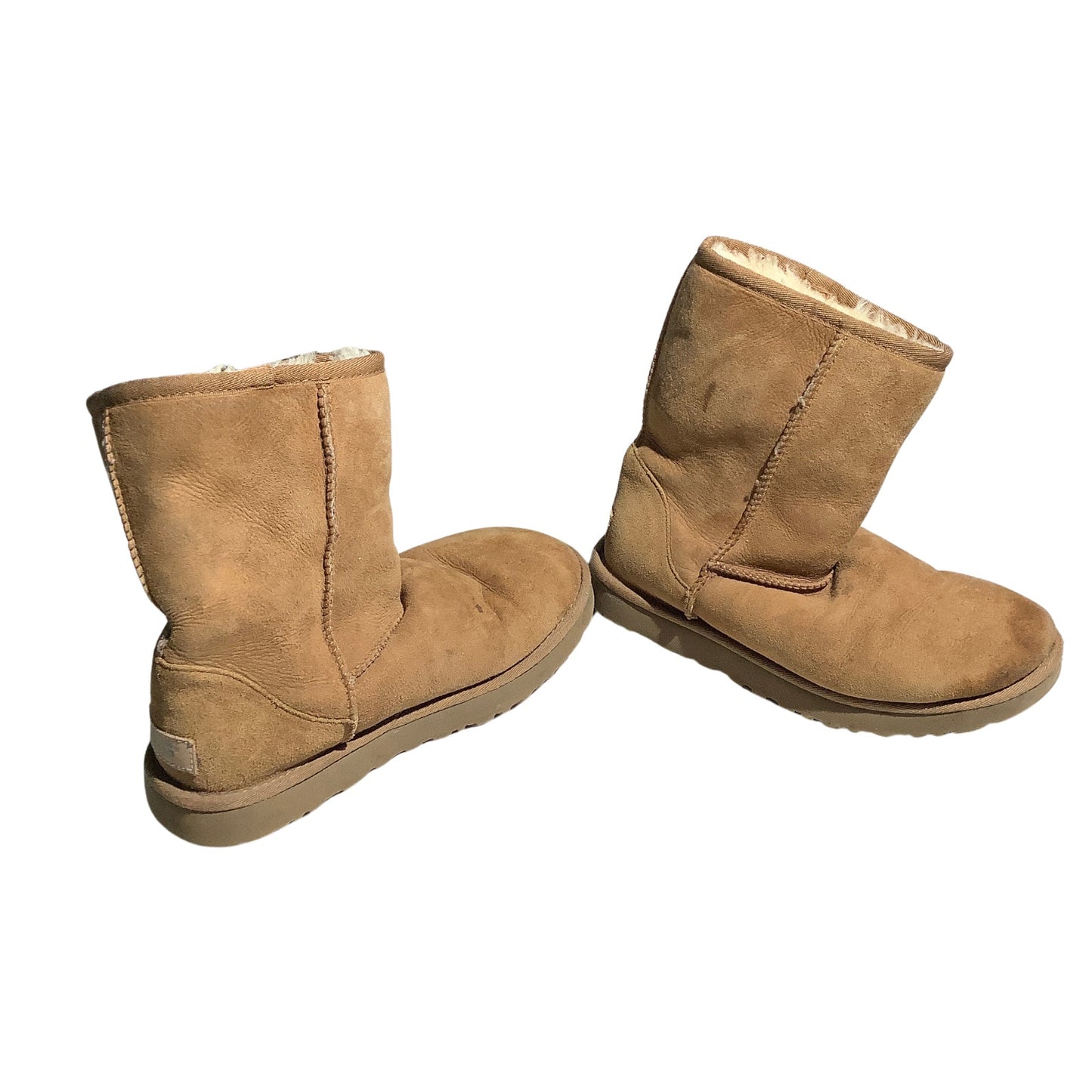 UGG Chestnut Suede Sheepskin Lined Boots Women 7 — Cozy, Winter, Classic
