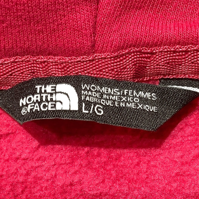 The North Face Women’s Hoodie Size Large – Hot Pink, Gold Lettering, Pullover