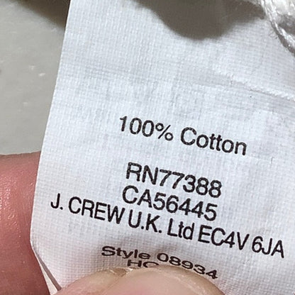 J.Crew White Lace Overlay Top Women’s Small – Elegant, Embroidered, 100% Cotton