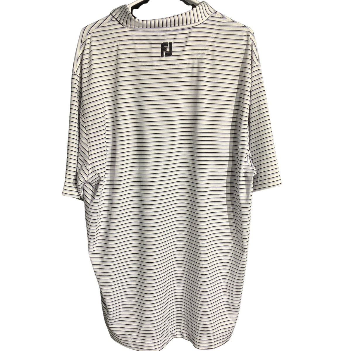 FootJoy Men’s XL Striped Golf Performance Polo — Preppy, Sporty, Classic