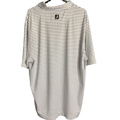 FootJoy Men’s XL Striped Golf Performance Polo — Preppy, Sporty, Classic