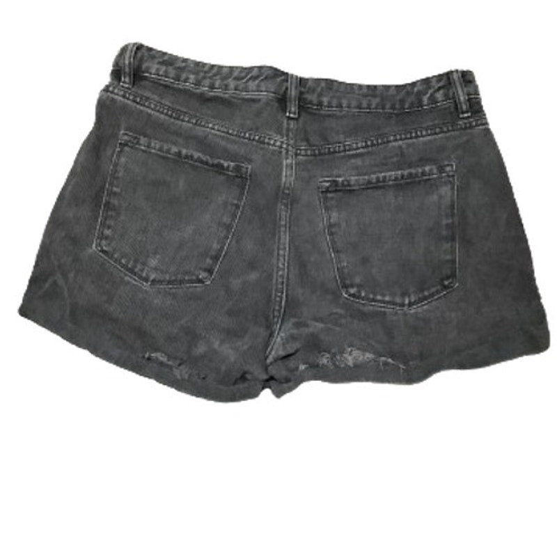 KanCan Women's Distressed Denim Shorts 11/29 - Edgy, Black, Casual Chic