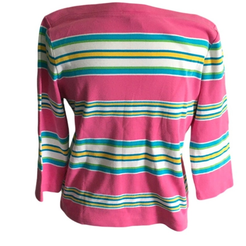 Lauren Ralph Lauren Striped Cotton Top Size S - Preppy, Classic, Casual