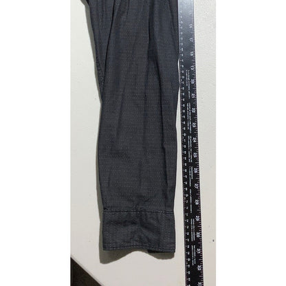 Rock & Republic Men's L Black 100% Cotton Textured Long Sleeve Button Down
