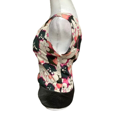 Diane Von Furstenberg Multicolor Floral Silk Wrap Tank Top 4 Professional Office